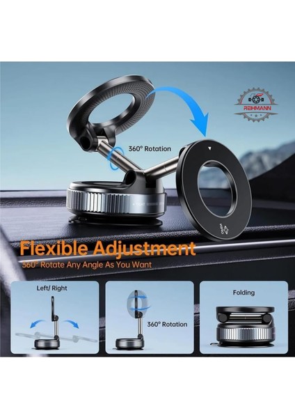 Volkswagen Id.3 (Elektrikli) 2020-2021-2022-2023-2024-2025 Araç Içi Telefon Tutucu,mıknatıslı,vakumlu,kilitlenebilen Oto Telefon Sabitleme