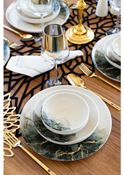 Mermer 18 Parça 6 Kişilik Yemek Takımı fiyatları