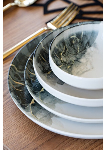 Mermer 18 Parça 6 Kişilik Yemek Takımı modelleri