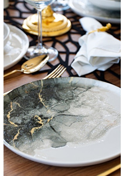 Mermer 18 Parça 6 Kişilik Yemek Takımı fırsatları