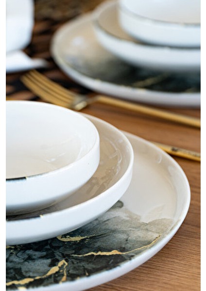 Mermer 18 Parça 6 Kişilik Yemek Takımı indirimleri