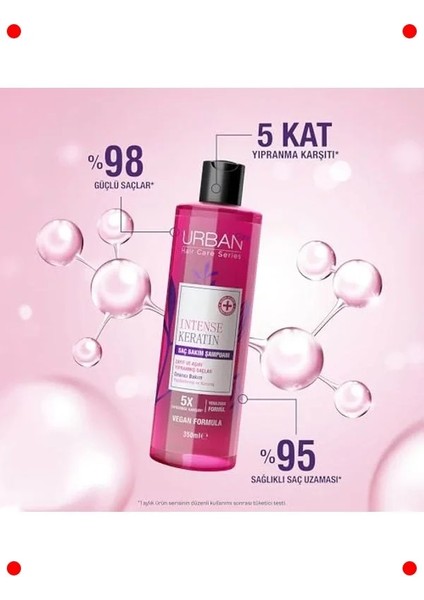 Keratin Onarıcı Saç Bakım Şampuanı 350 ml Vegan fırsatları