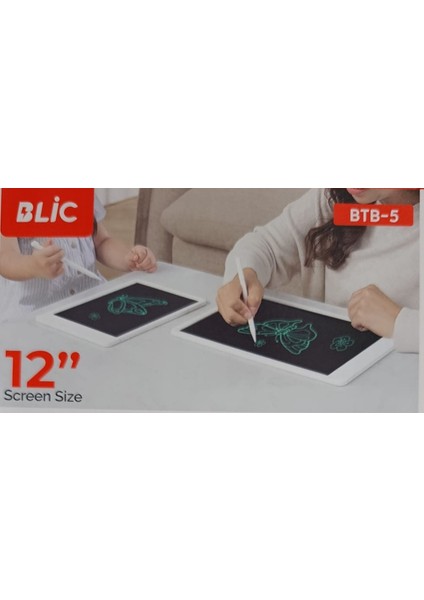 LCD Panel Yazı Tableti 12 Inç Btb-5 Smart Child Lock LCD Panel Single Writing Tablet