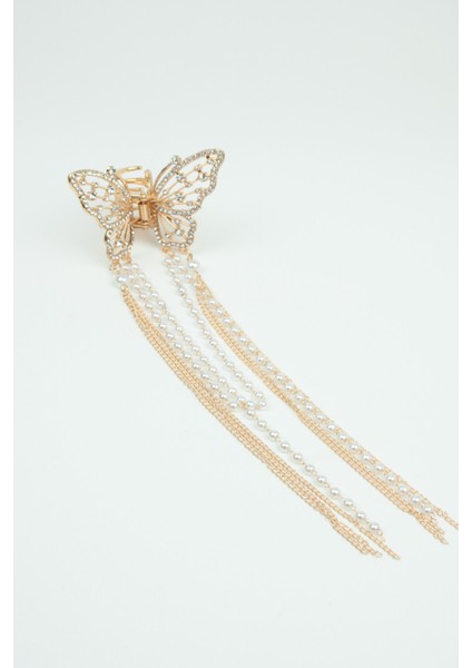 Taşlı Kelebek Mandal Toka