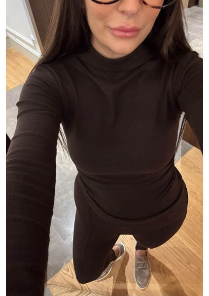 Yandan Büzgülü Tasarım Bluz- Kahverengi fırsatları