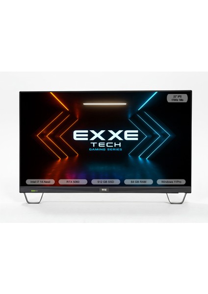 Anka 32" Intel Core I7 14.nesil | Nvıdıa Geforce RTX5060 | 512 GB SSD | 64 GB Ddr5 5600 Mhz | Windows 11 Pro