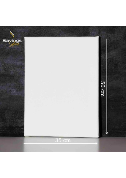 TUVAL35X50 cm Profesyonel Tual %100PAMUK Astarlı -Yağlı / Akrilik Boya Için Hazır Resim Tuvali