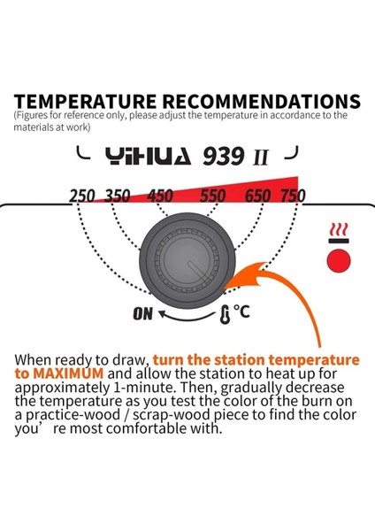 WH-939-2 Ahşap Yakma Istasyonu Tek Kollu - 20UÇLU indirimleri
