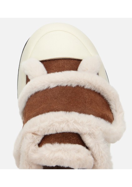 01AYH316800A370 KADIN Süet Deri Taba Kürklü Kalın Bantlı Spor Ayakkabı indirimleri