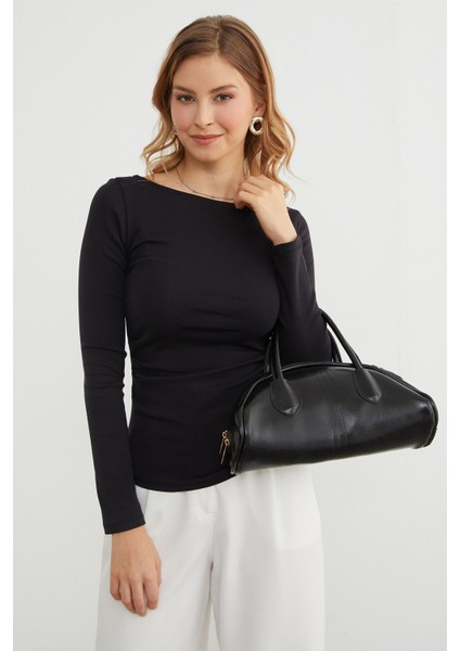 Yanları Drapeli Kayık Yaka Body fiyatları