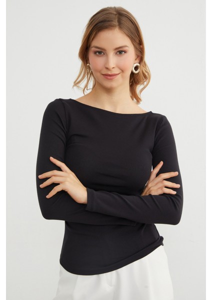 Yanları Drapeli Kayık Yaka Body modelleri