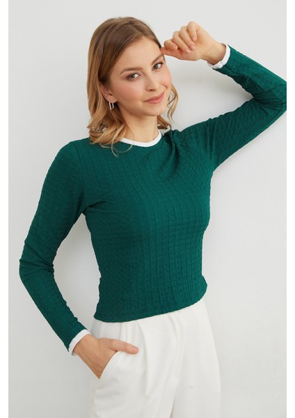 Bürümcük Kumaş Biyeli Bluz fırsatları