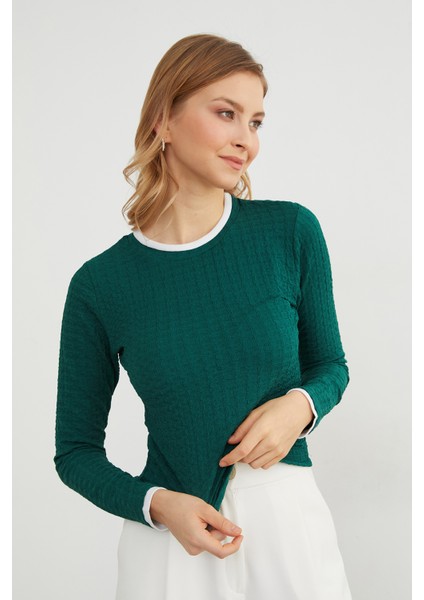 Bürümcük Kumaş Biyeli Bluz indirimleri