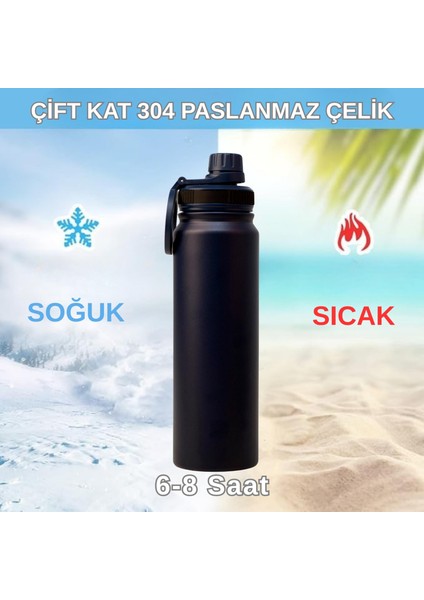 Paslanmaz Çelik Termos 780 Ml-Manyetik Telefon Tutuculu