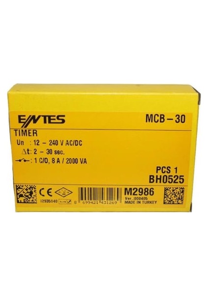 Mcb-30 Zaman Rölesi ( M4114 ) fiyatları