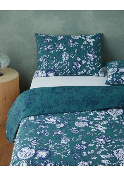 Ruby Garden Flanel Çift Kişilik Nevresim Takımı 200X220 cm Koyu Yeşil fiyatları