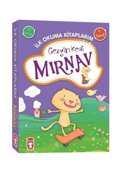 Gezgin Kedi Mırnav - Ilk Okuma Kitaplarım Set (10 Kitap Takım)