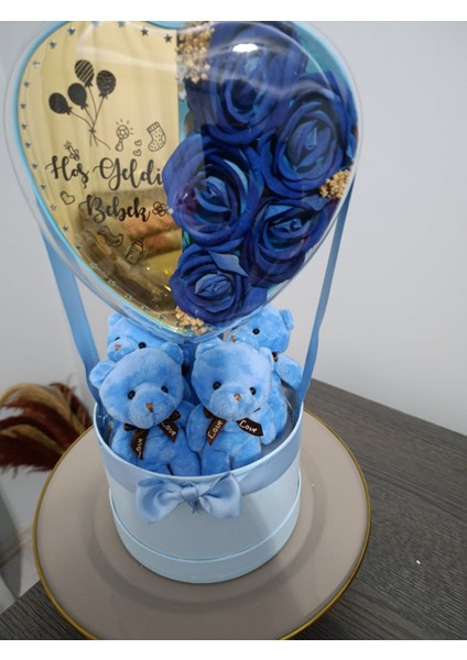 Kişiye Özel Yenidoğan Kız/erkek Bebek Işıklı/gül/ayıcık Süslemeli Kutulu Hediyelik (Kişiye Özel) fiyatları