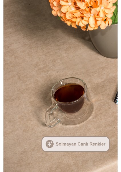 Soft Kadife Masa Örtüsü Dikdörtgen (150X220 Cm) Vizon fiyatları