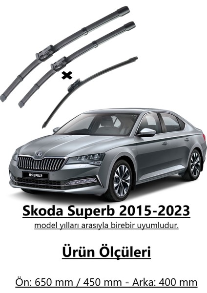 Skoda Superb 2015-2023 Ön ve Arka Silecek Takımı Seti
