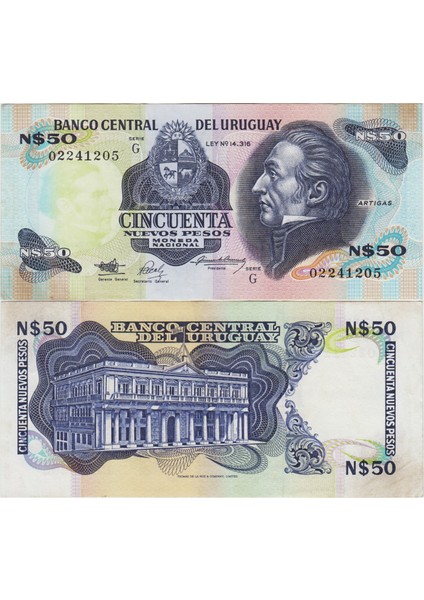 Uruguay 50 Peso 1989 Çilaltı(-)