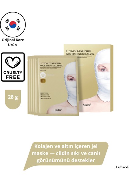 Luxegold Enriched Nourishing Gel Mask (1 Adet) Kolajen ve Altın Içeren Jel Maske — Cildin Sıkı ve Canlı Görünümünü Destekler fiyatları