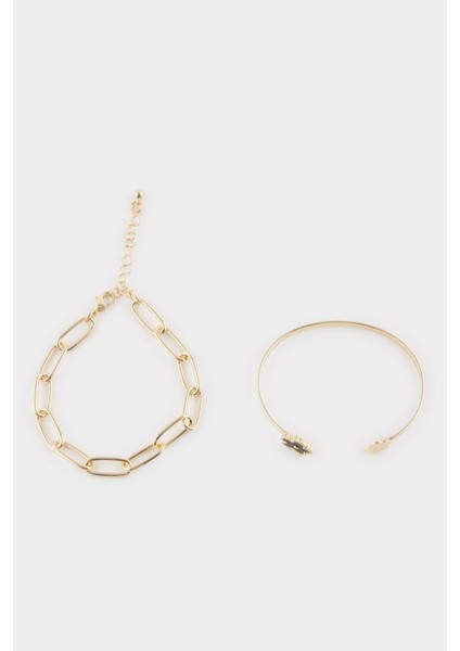 Kadın 2'li Gold Bileklik Bilezik G1259AXNS