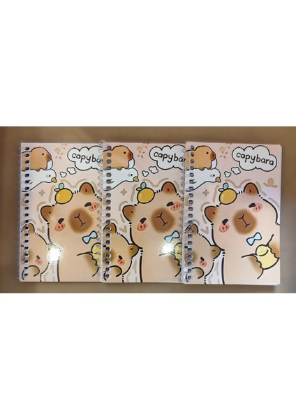 3 Adet Capybara Figürlü Not Defteri (11CM*8CM)