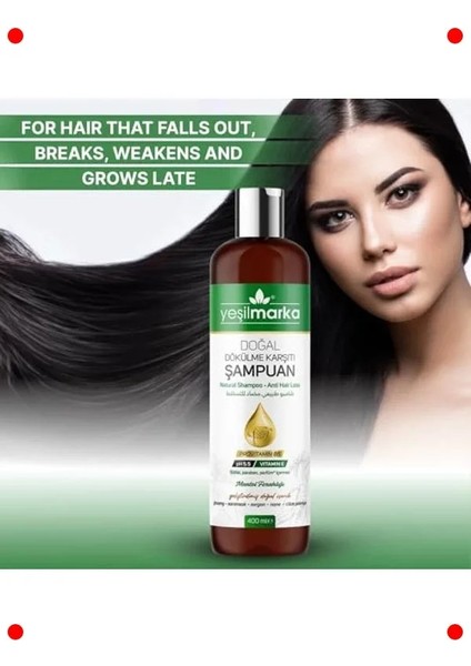 Doğal Dökülme Karşıtı Şampuan - Kuru ve Ince Saçlar 400ML fırsatları