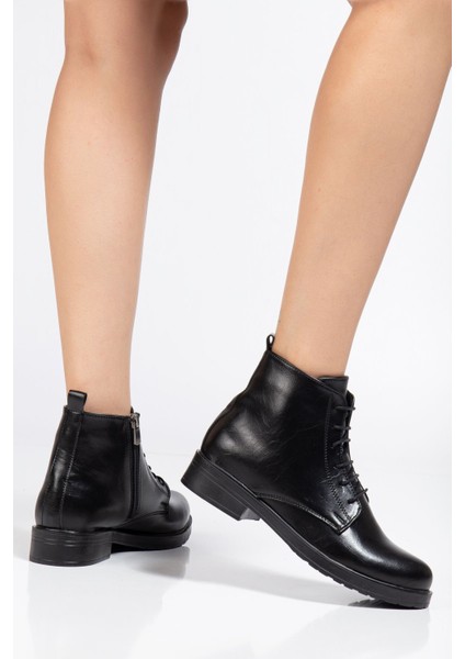 165-225 Siyah Yanki Bağcıklı Fermuarlı Günlük Kadın Bot modelleri