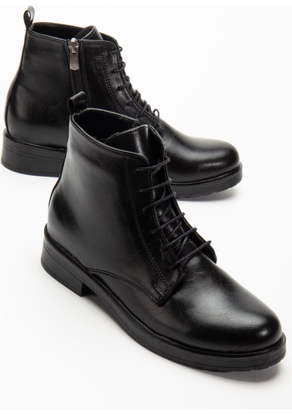 165-225 Siyah Yanki Bağcıklı Fermuarlı Günlük Kadın Bot indirimleri