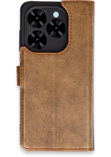 Tecno Spark Go 2024 Kılıf Trend S Plus Kapaklı Kılıf - Taba (K95)