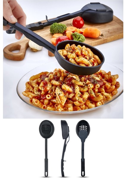 Isıya Dayanıklı 3 In 1 Servis Kepçesi + Spiral Çırpıcı - 2li Set ABC123 fiyatları