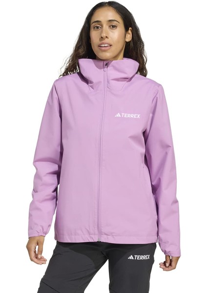 Essentials 2 Layer Rain Kadın Pembe Kapüşonlu Ceket