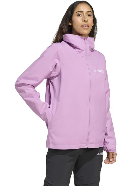 Essentials 2 Layer Rain Kadın Pembe Kapüşonlu Ceket modelleri