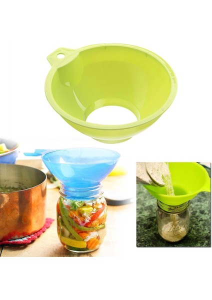 Geniş Ağızlı Kavanoz Hunisi + 3 Adet Vakumlu Akrilik Saklama Kabı 900 ml Set G7H8I9 indirimleri