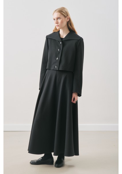 Loren Kısa Geniş Yakalı Ceket Siyah fiyatları