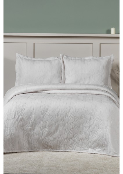 Fashion Yatak Örtüsü Takımı Çift Kişilik (240X250 Cm) Ekru