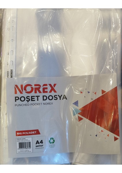 100 Lü Paket Şeffaf Dosya AD87466