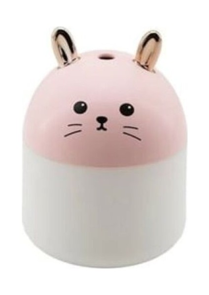 Ultrasonik Hava Nemlendirici Buhar Mak. ve Aroma Difüzörü Işıklı Küçük Boy (11CM * 8 Cm) AD89266