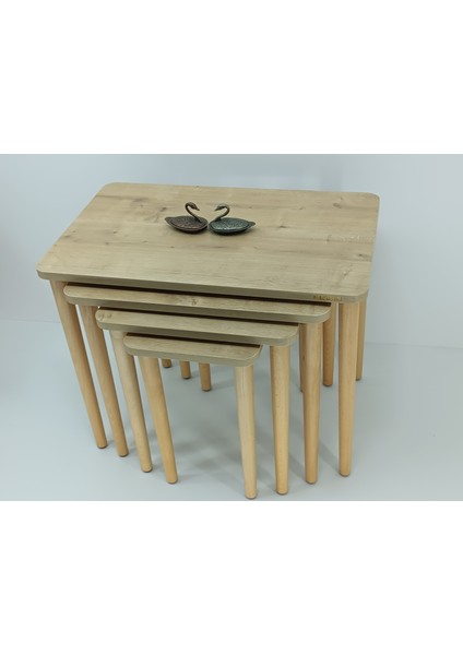 MİRZABEYOĞLU SAFİRMEŞE MDF LAM 4'LÜ ZİGON SEHPA MİRZABEYOĞLU