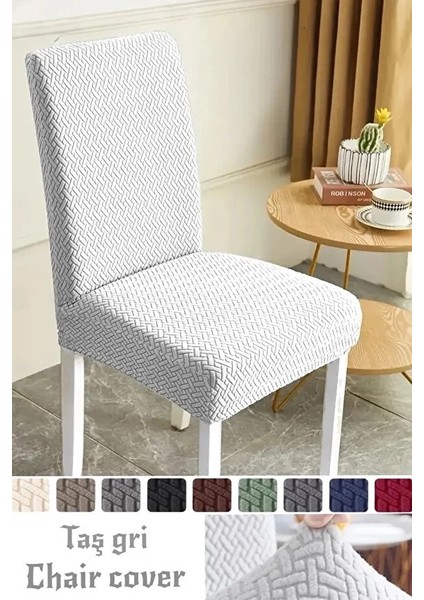 Sandalye Kılıfı ,lıkralı ,yıkanabılır 1 Adet Krem Renk Yüksek Kalite