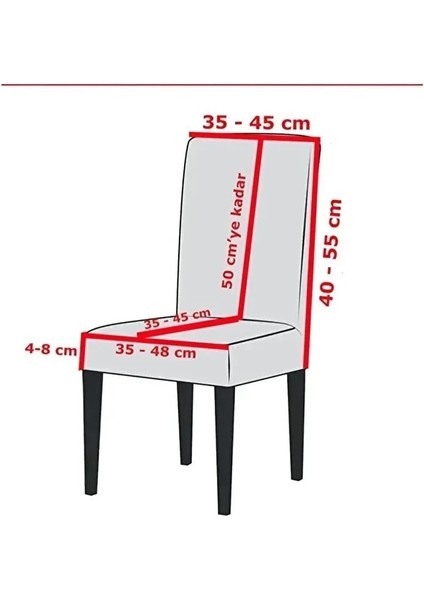 Sandalye Kılıfı ,lıkralı ,yıkanabılır 1 Adet Krem Renk Yüksek Kalite fiyatları