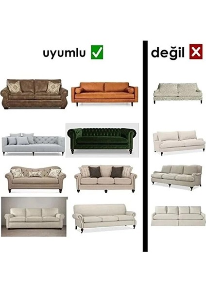 Jakarlı 3311 Tuğla Desen Streç Lastikli Koltuk Örtüsü Takımı Esnek Kanepe Çekyat Kılıfı modelleri
