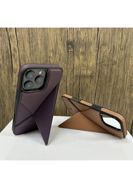 iphone 16 Için Kartlıklı Telefon Kılıfı Kahverengi P775 fiyatları