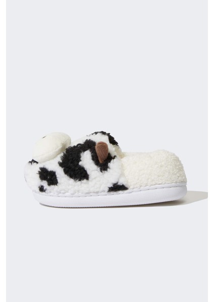 Kız Çocuk İnek Temalı Düz Taban Ev Terliği F1930A825WN fiyatları