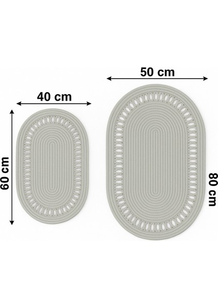Terra 4’lü Banyo Seti – 2’li Oval Paspas & 2’li Oval Sepet, Doğal Halat Dokuma, El Yapımı - Premium modelleri
