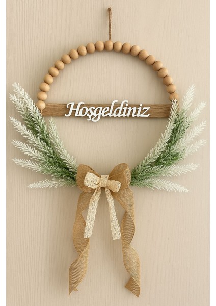 Lavanta Süslemeli El Yapımı Kapı Süsü – 30 cm Duvar Dekoru, Dekoratif Aksesuar