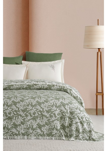 Tina Pike Yatak Örtüsü Çift Kişilik %100 Pamuk (220X240 Cm) Yeşil fiyatları