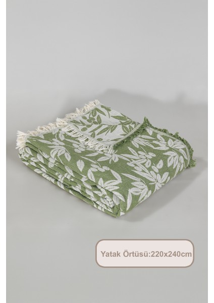 Tina Pike Yatak Örtüsü Çift Kişilik %100 Pamuk (220X240 Cm) Yeşil indirimleri